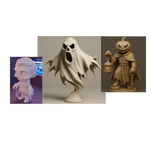 Halloween Statuen (Zum Selbst bemalen)